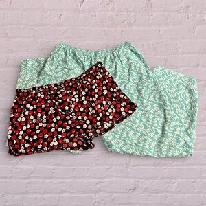PINK Victoria's Secret Floral Pajama Shorts and Pajama Pants Bundle